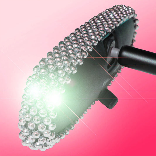 Bling Chrome Faceted Rear View Mirror Cover