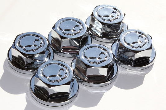 Bad Bolts Simulated Bolt Heads - Chrome Skull